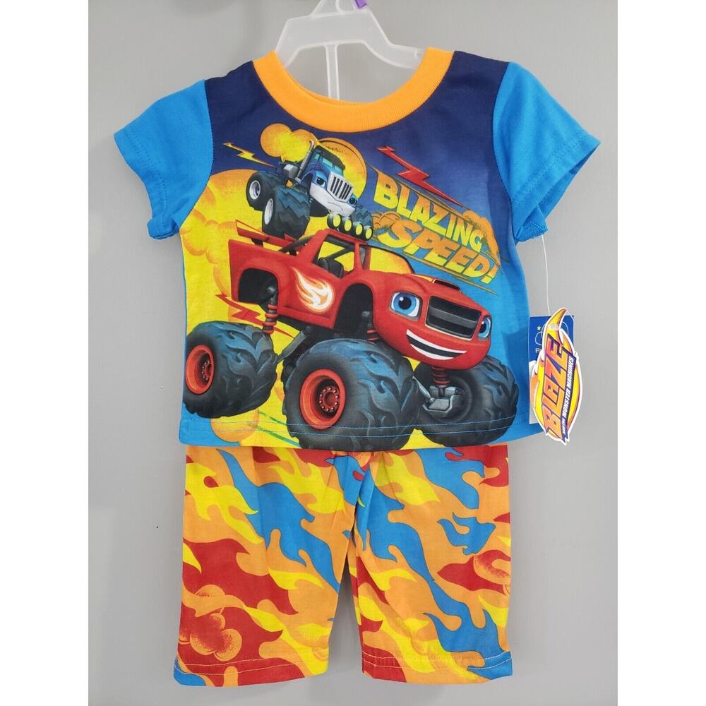 NEW Pajamas Size 12 Months Blaze Monster Machines Truck T Shirt Shorts Baby